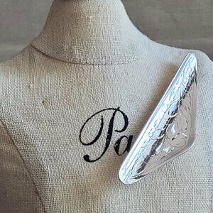 Etched Sterling Silver Brooch Vintage Bond Boyd Brooch